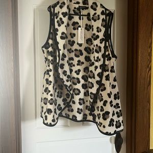 Simply southern flowy animal print vest